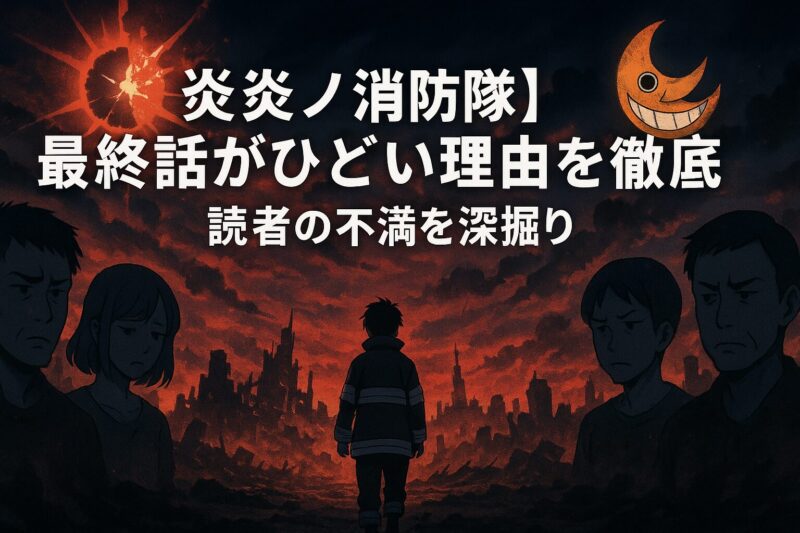 【炎炎ノ消防隊】最終話がひどい理由を徹底考察！読者の不満を深掘り