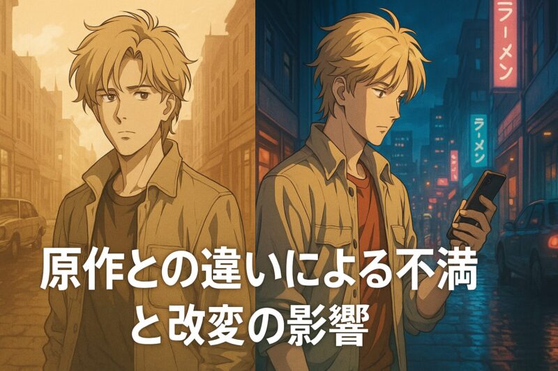 原作との違いによる不満と改変の影響