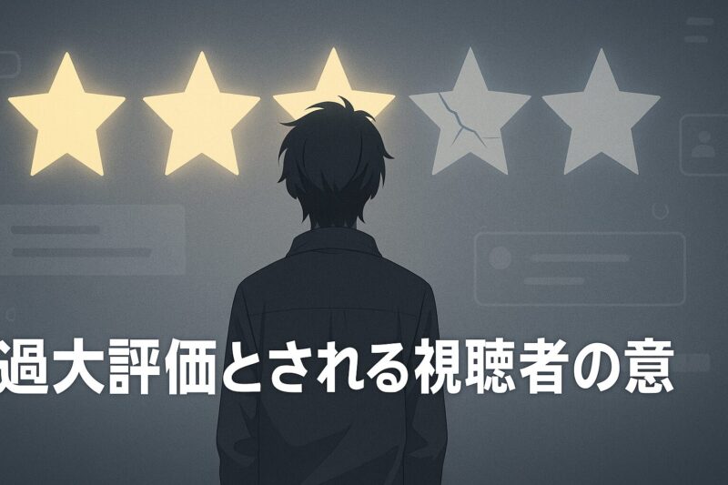 過大評価とされる視聴者の意見