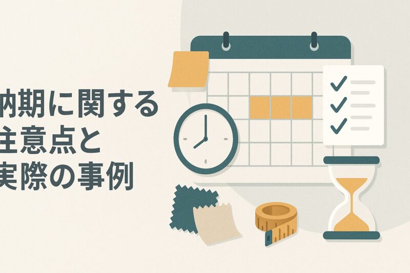 alt="びっくりカーテンの納期に関する注意点と実際の事例を表すカレンダーのイメージ"