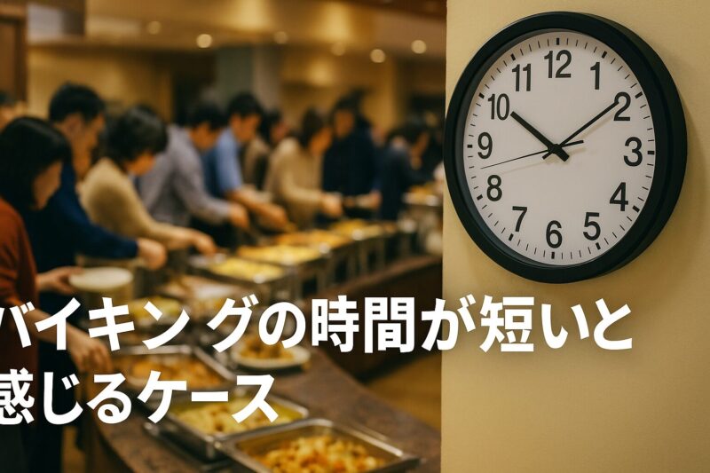 バイキングの時間が短いと感じるケース