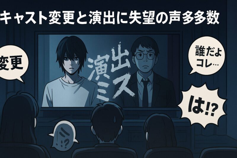 キャスト変更と演出に失望の声多数