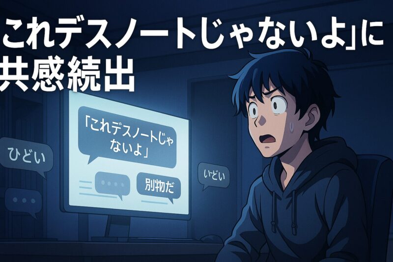 「これデスノートじゃないよ」に共感続出