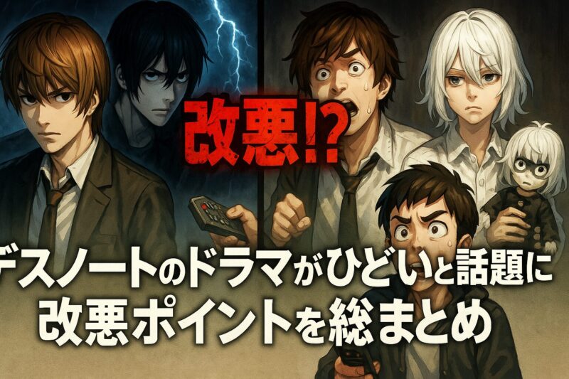 デスノートのドラマがひどいと話題に！改悪ポイントを総まとめ