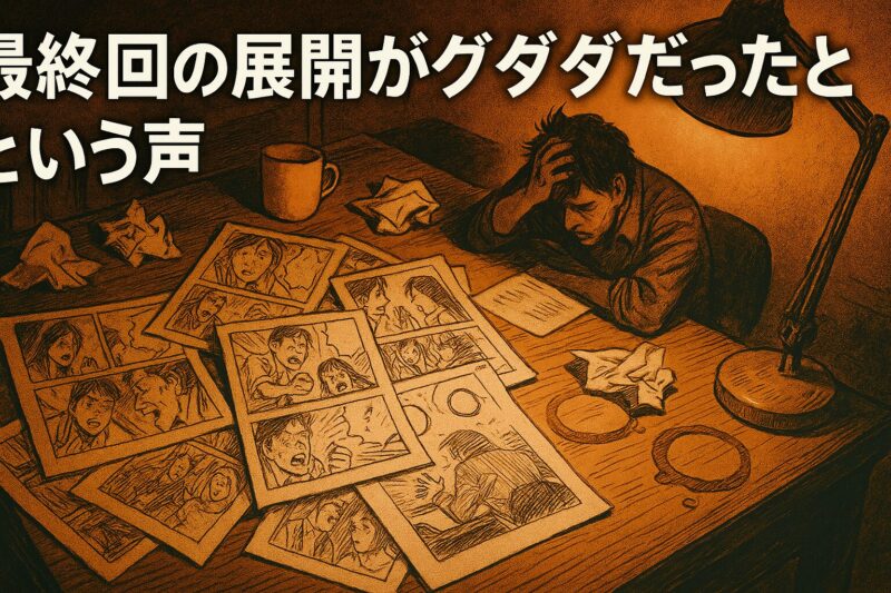 最終回の展開がグダグダだったという声