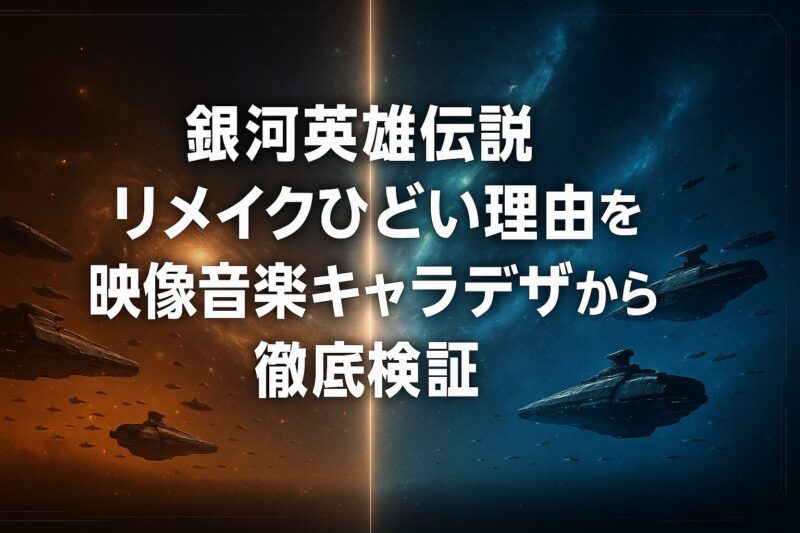 銀河英雄伝説リメイクひどい理由を映像音楽キャラデザから徹底検証