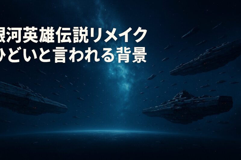銀河英雄伝説リメイクがひどいと言われる背景を描いた宇宙艦隊の対峙シーン