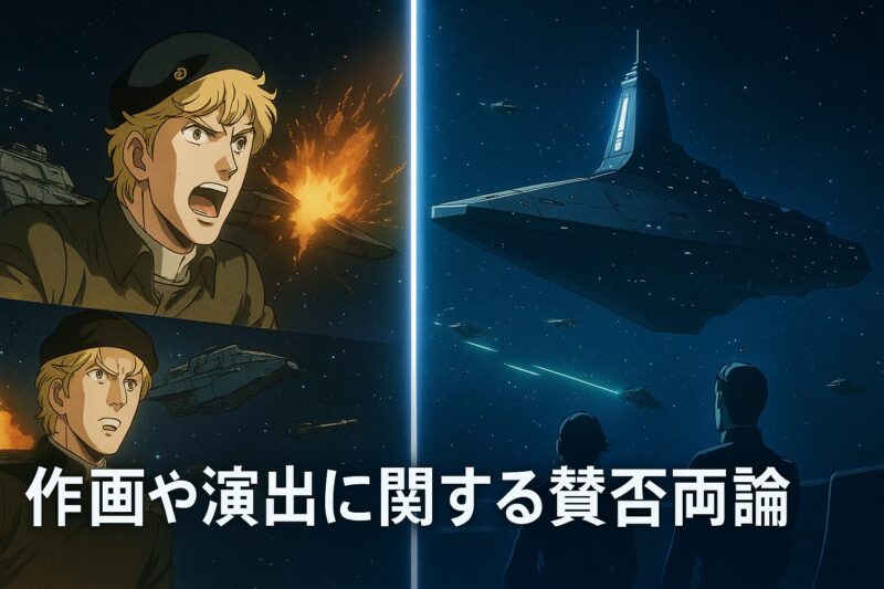 銀河英雄伝説リメイクの作画や演出に関する賛否を手描き調と3DCGで比較した構図