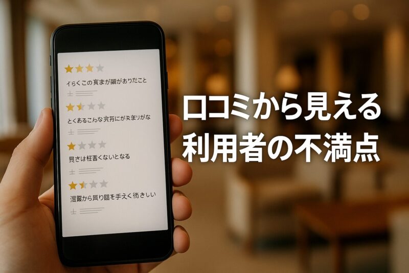 口コミから見える利用者の不満点