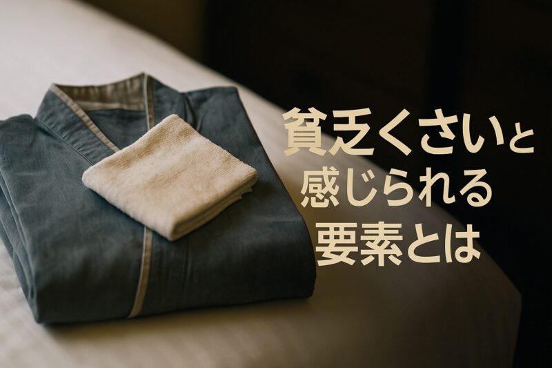 貧乏くさいと感じられる要素とは