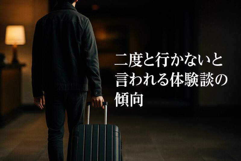 二度と行かないと言われる体験談の傾向