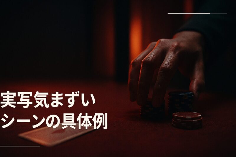 賭ケグルイ実写の気まずいシーンを暗示するカードと扉のイラスト