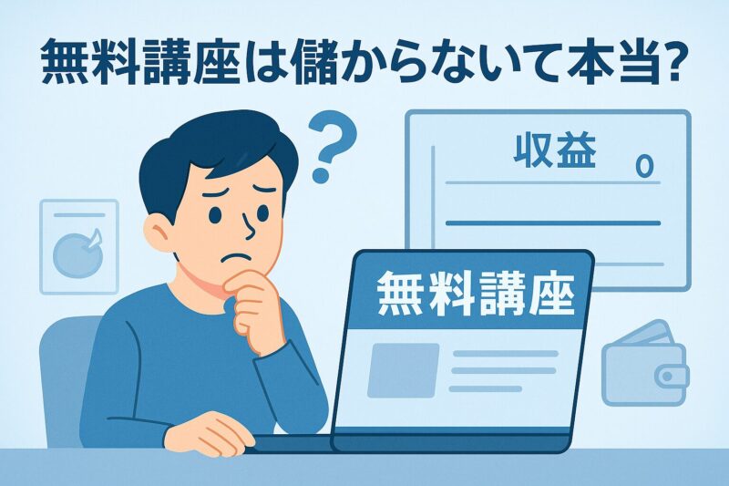 無料講座は儲からないって本当？