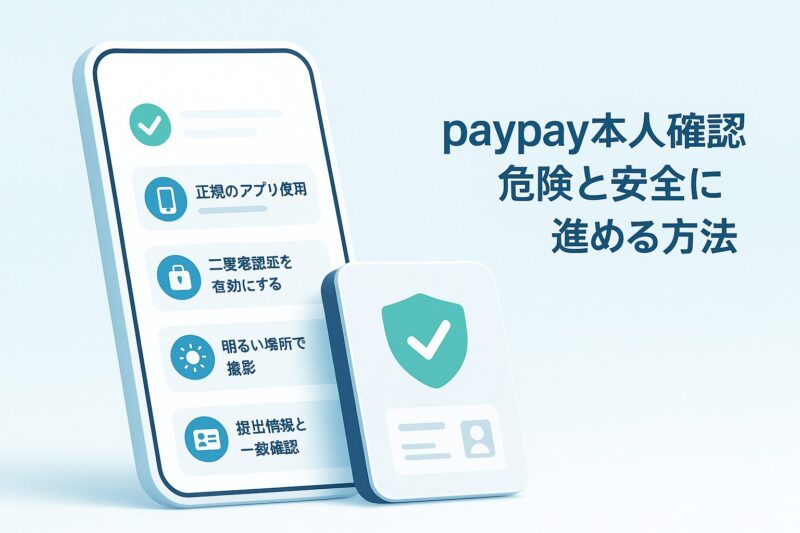 alt="paypay本人確認危険を避け安全に進める方法チェックリスト図"