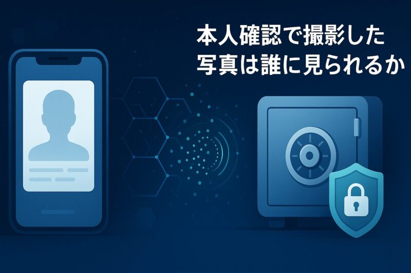 alt="本人確認で撮影した写真は誰に見られるのかを説明するセキュリティイメージ"