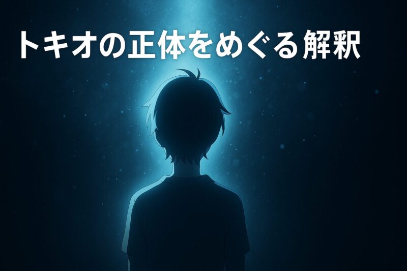 天国大魔境アニメのトキオの正体をめぐる解釈を象徴する神秘的なシルエットのイラスト