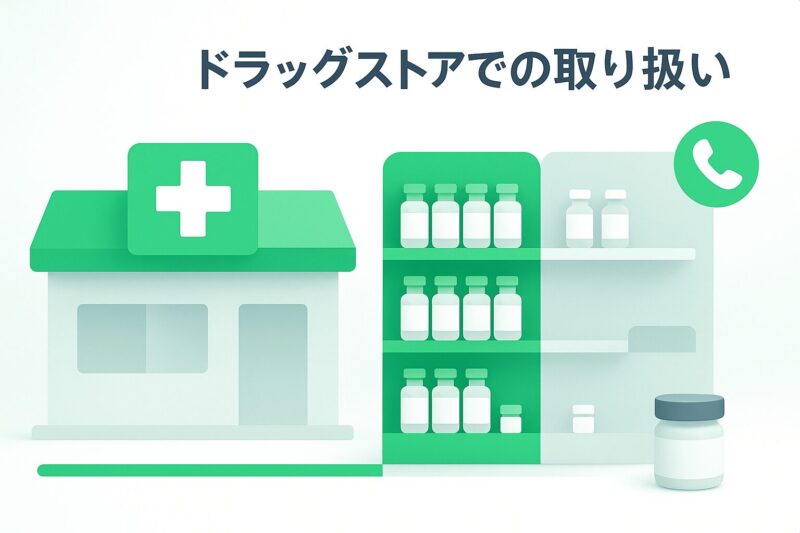 alt="タイガーバームのドラッグストアでの取り扱い状況を表すイラスト"  
