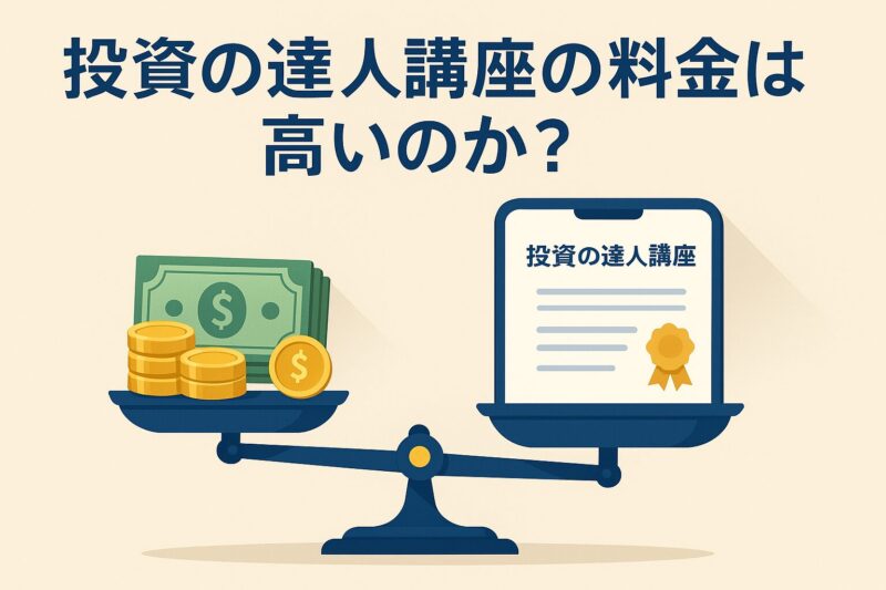 投資の達人講座の料金は高いのか？