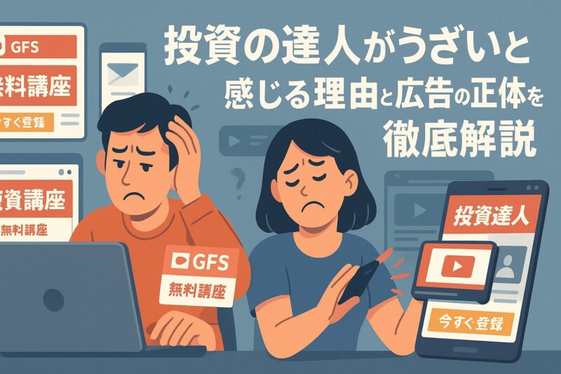 投資の達人がうざいと感じる理由と広告の正体を徹底解説