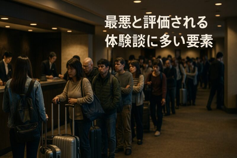 最悪と評価される体験談に多い要素