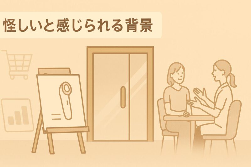 alt="モイスティーヌが怪しいと感じられる背景を示すイメージ"