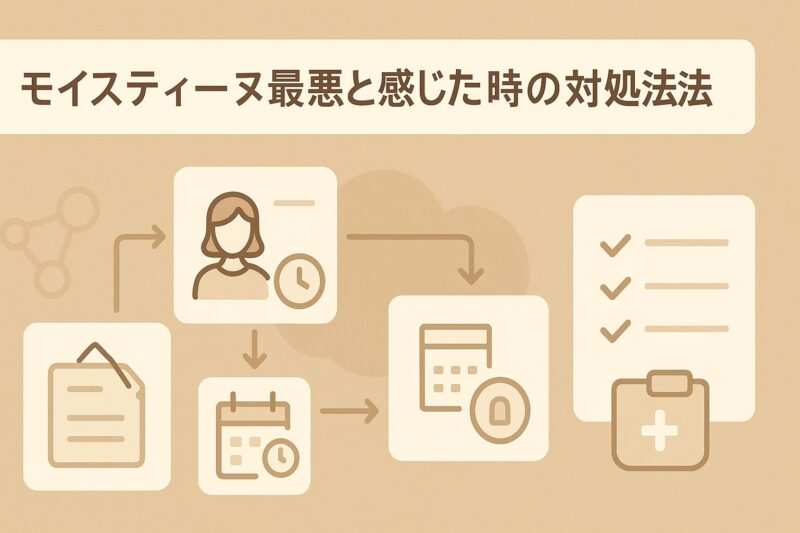alt="モイスティーヌ最悪と感じた時の対処法を示す図解"