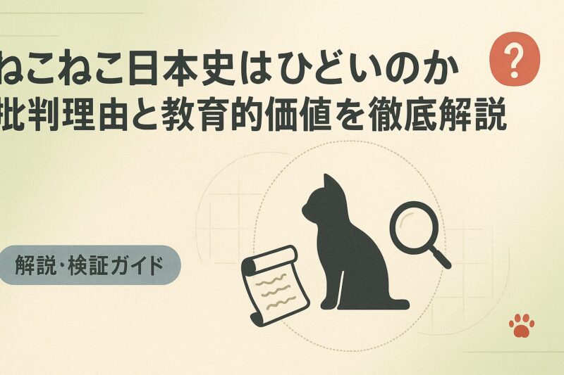 ねこねこ日本史はひどいのか批判理由と教育的価値を徹底解説