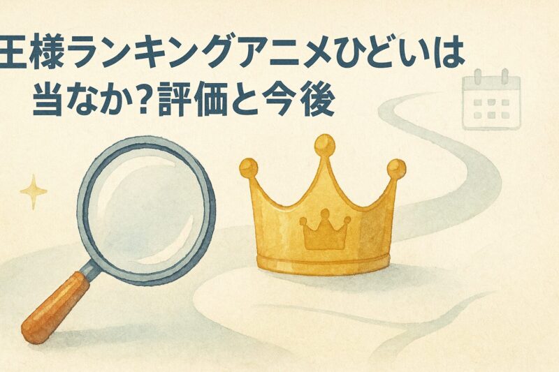王様ランキングアニメひどいは本当か評価と今後を検証するイメージイラスト