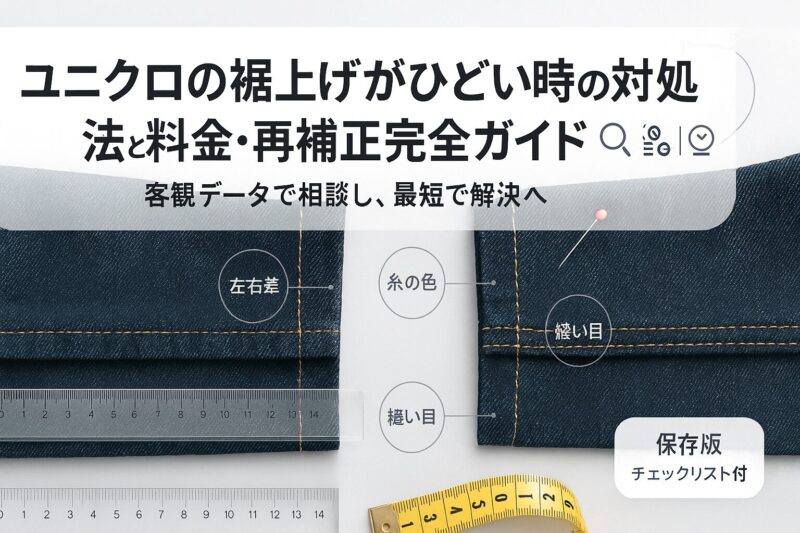 ユニクロの裾上げがひどい時の対処法と料金・再補正完全ガイド